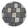 Gray white colored square and rectangle paving stone, tiled stone texture Royalty Free Stock Photo