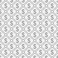 Gray and White Dollar Sign Pattern Repeat Background