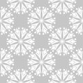 Gray and white floral seamless pattern