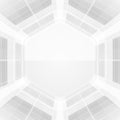 Gray white futuristic tunnel geometric polygonal hi tech design realistic background vector Royalty Free Stock Photo