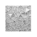 A gray and white geometric patterned surface with triangles and squares isolated on white background Royalty Free Stock Photo