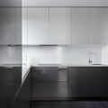 Gray and white kitchen unit Royalty Free Stock Photo