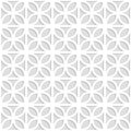 Gray and white laser cut paper trefoil leaves lattice geometric seamless pattern, vector