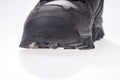 Gray winter shoe with grippy running sole Royalty Free Stock Photo