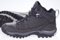 Gray winter shoe with grippy running sole Royalty Free Stock Photo