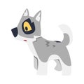 Gray Wolf Cub as Wild Hunting Animal Baby Vector Illustration Royalty Free Stock Photo