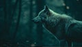 Gray wolf howling in arctic wilderness area generated by AI Royalty Free Stock Photo