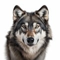 High-quality Wolf Head On White Background - Detailed And Accurate Royalty Free Stock Photo