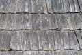 Gray wooden roof surface. Old wood texture background