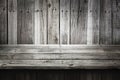 Gray wooden table for product, old dark wood perspective interior Royalty Free Stock Photo