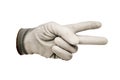 Gray work gloves isolated Royalty Free Stock Photo