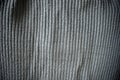 Gray woven striped material background or texture