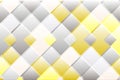 Gray-yellow geometric pattern. Abstract illustration with rhombuses for design. Actual colors