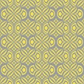 Gray and yellow mosaic seamless vector pattern