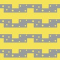 Gray and yellow seamless vector abstract pattern