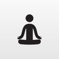 Gray Yoga Calm icon isolated on background. Modern simple flat sign. Business, internet concept. Tre