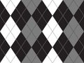 Grayscale argyle seamless pattern Royalty Free Stock Photo