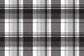 Grayscale black white check plaid seamless pattern