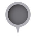 grayscale circle chat bubble icon Royalty Free Stock Photo