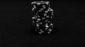 Grayscale closeup shot of a stack of poker chips Royalty Free Stock Photo