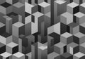 A grayscale geometric pattern featuring a series of interconnected Royalty Free Stock Photo