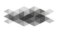 Grayscale Geometric Triangle Grid - Abstract Low Poly Background, vector design Generative AI Royalty Free Stock Photo
