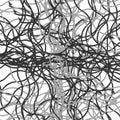 Grayscale / greyscale abstract art with deformation, distortion effect on random lines. Random, chaotic texture. Distress mix of