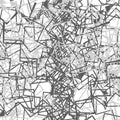 Grayscale / greyscale abstract art with deformation, distortion effect on random lines. Random, chaotic texture. Distress mix of