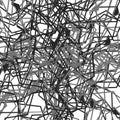 Grayscale / greyscale abstract art with deformation, distortion effect on random lines. Random, chaotic texture. Distress mix of