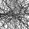 Grayscale / greyscale abstract art with deformation, distortion effect on random lines. Random, chaotic texture. Distress mix of