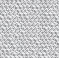 Grayscale hexagonal seamless vector pattern. Volumetric hexagon elements placed randomly. Royalty Free Stock Photo