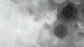 Abstract Hexagon Shapes Over Grayscale Watercolor Background Royalty Free Stock Photo