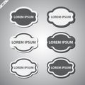 Grayscale labels set Royalty Free Stock Photo