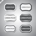 Grayscale labels - set Royalty Free Stock Photo