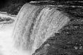 Grayscale natural landscape shot of a waterfall Royalty Free Stock Photo