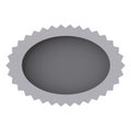 grayscale oval cloud bubble icon