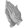 Grayscale Praying Hands Illustration Royalty Free Stock Photo