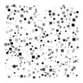 Grayscale random squares, checkered pattern
