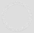 Grayscale random squares in circle formation abstract geometric element. Circle, circular mosaic