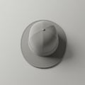 A grayscale rendering of a hat, featuring a rounded crown with visible panel stitching Royalty Free Stock Photo
