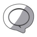 grayscale round chat bubble icon Royalty Free Stock Photo