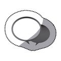 grayscale round chat bubbles icon Royalty Free Stock Photo