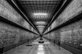 Grayscale shot of the interior of the Three Gorges Dam Hydroelectric power plant