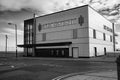 Grayscale shot of the new regent cinema in Redcar sea front ,Teesside Royalty Free Stock Photo