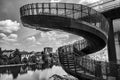 Grayscale shot of the Panorami del fiume Adda tra Vaprio e Fara Gera, Lombardia