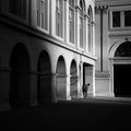 Grayscale shot of San Francisco Ferry Building