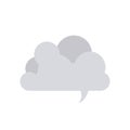 grayscale silhouette of cloud speech