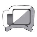 grayscale square chat bubbles icon Royalty Free Stock Photo
