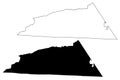 Grayson County, Commonwealth of Virginia U.S. county, United States of America, USA, U.S., US map vector illustration, scribble
