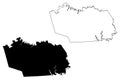 Grayson County, Kentucky U.S. county, United States of America, USA, U.S., US map vector illustration, scribble sketch Grayson